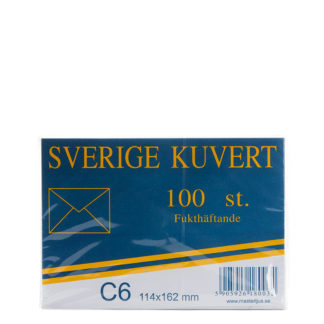 KUVERT C6  100st/fp tillverkningsvara
