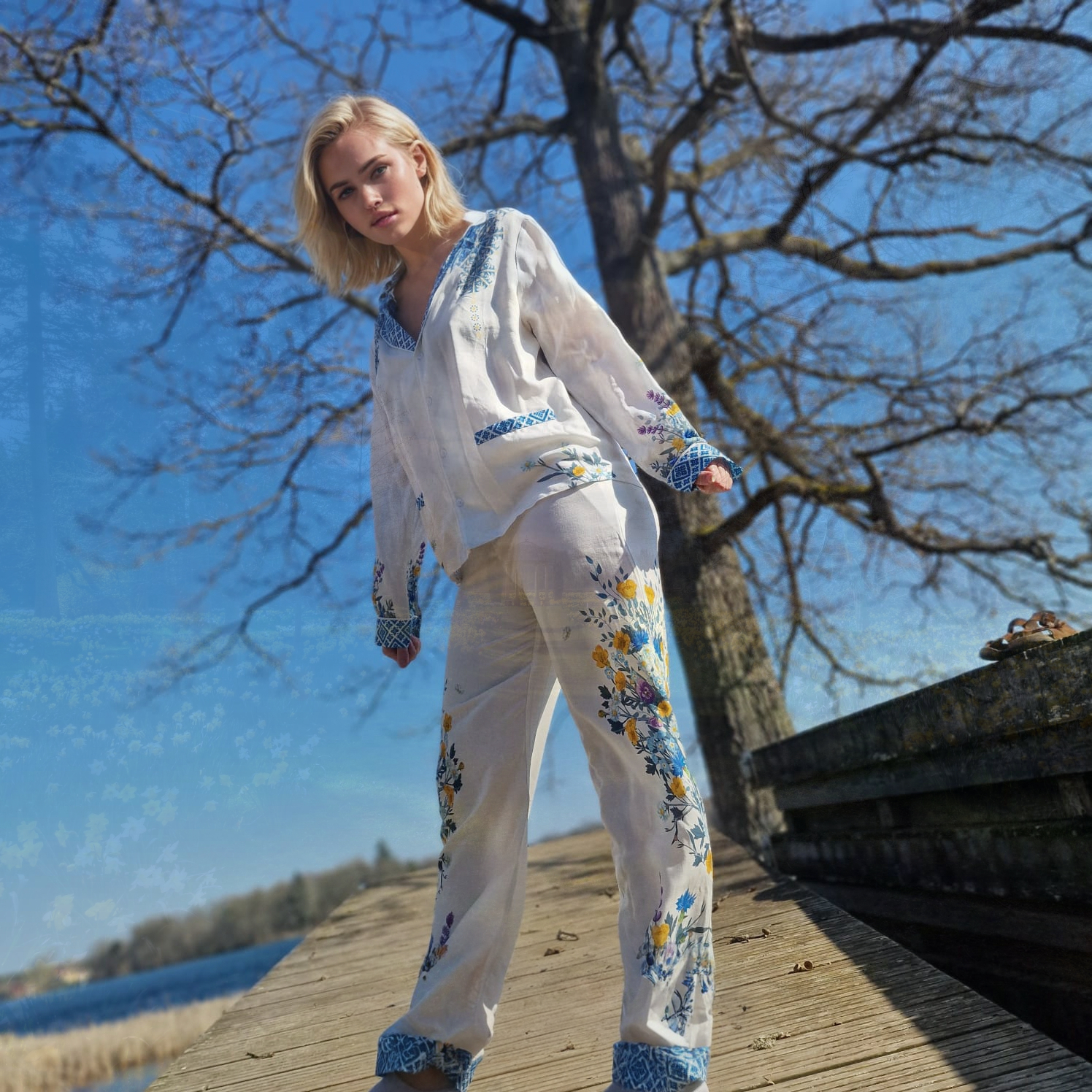 Pyjamas Sommar-midsommar till kille-tjej förbeställ slutkund! - Bild 2